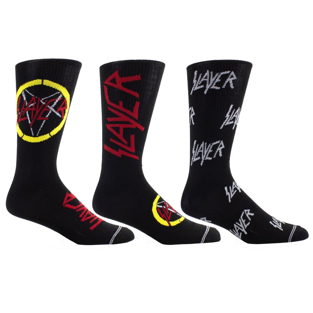 Slayer - 3 Pack Guitar Tin Sokken - Zwart